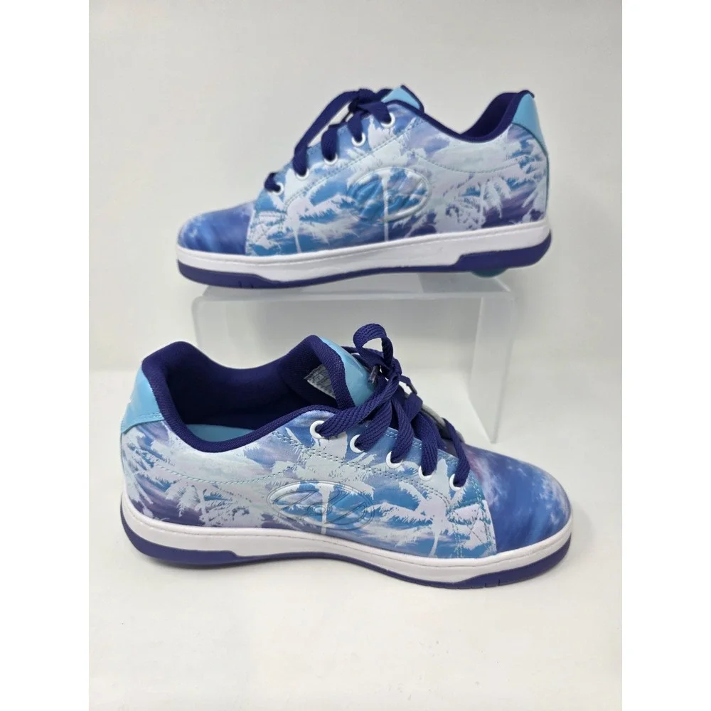 Heelys Ocean Pacific OP Split Low Roller Shoes Blue Palm Print Mens US 8 Womens